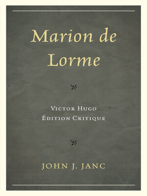 cover image of Marion de Lorme